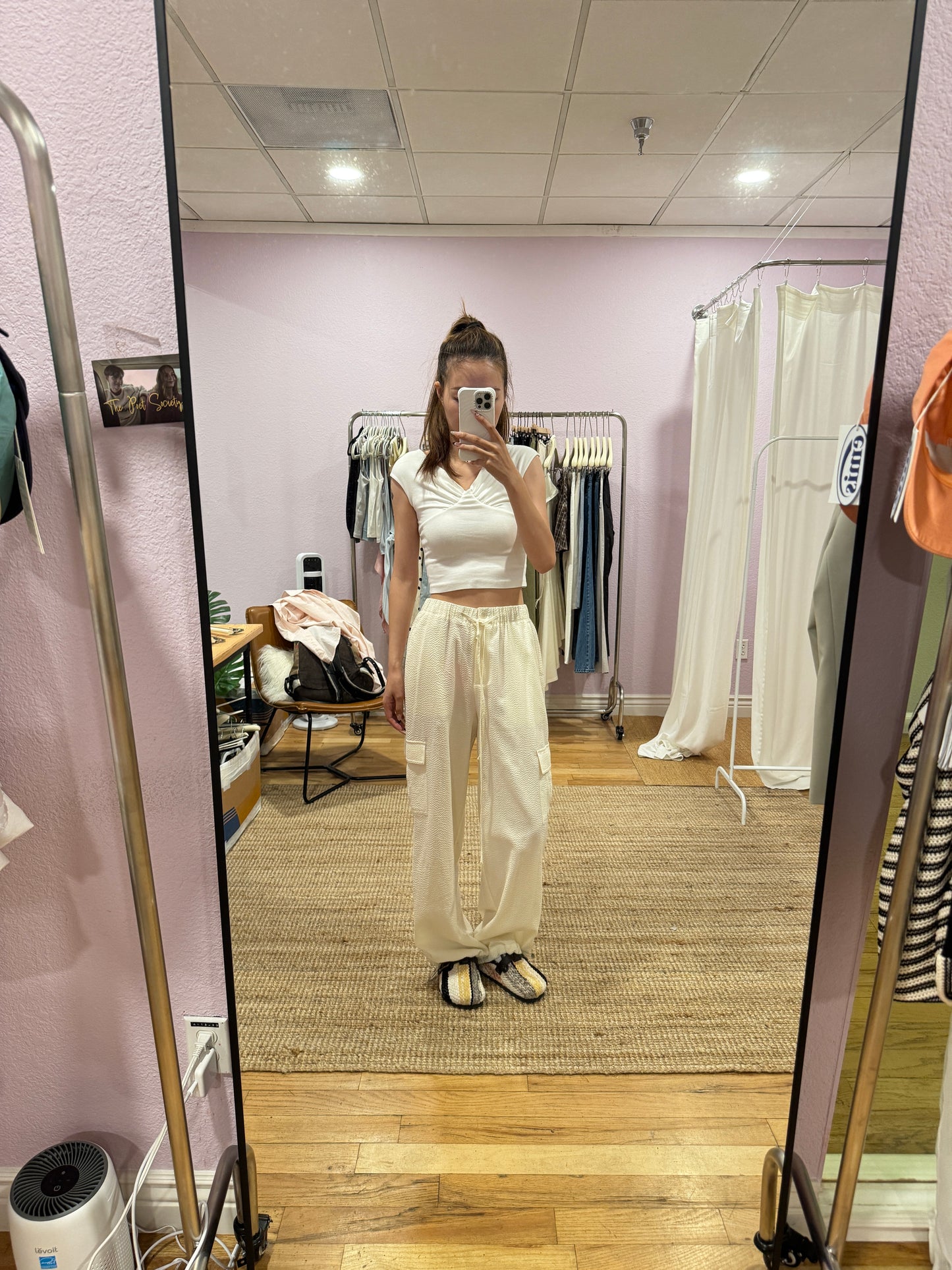 The Mohhe textured utility long pants