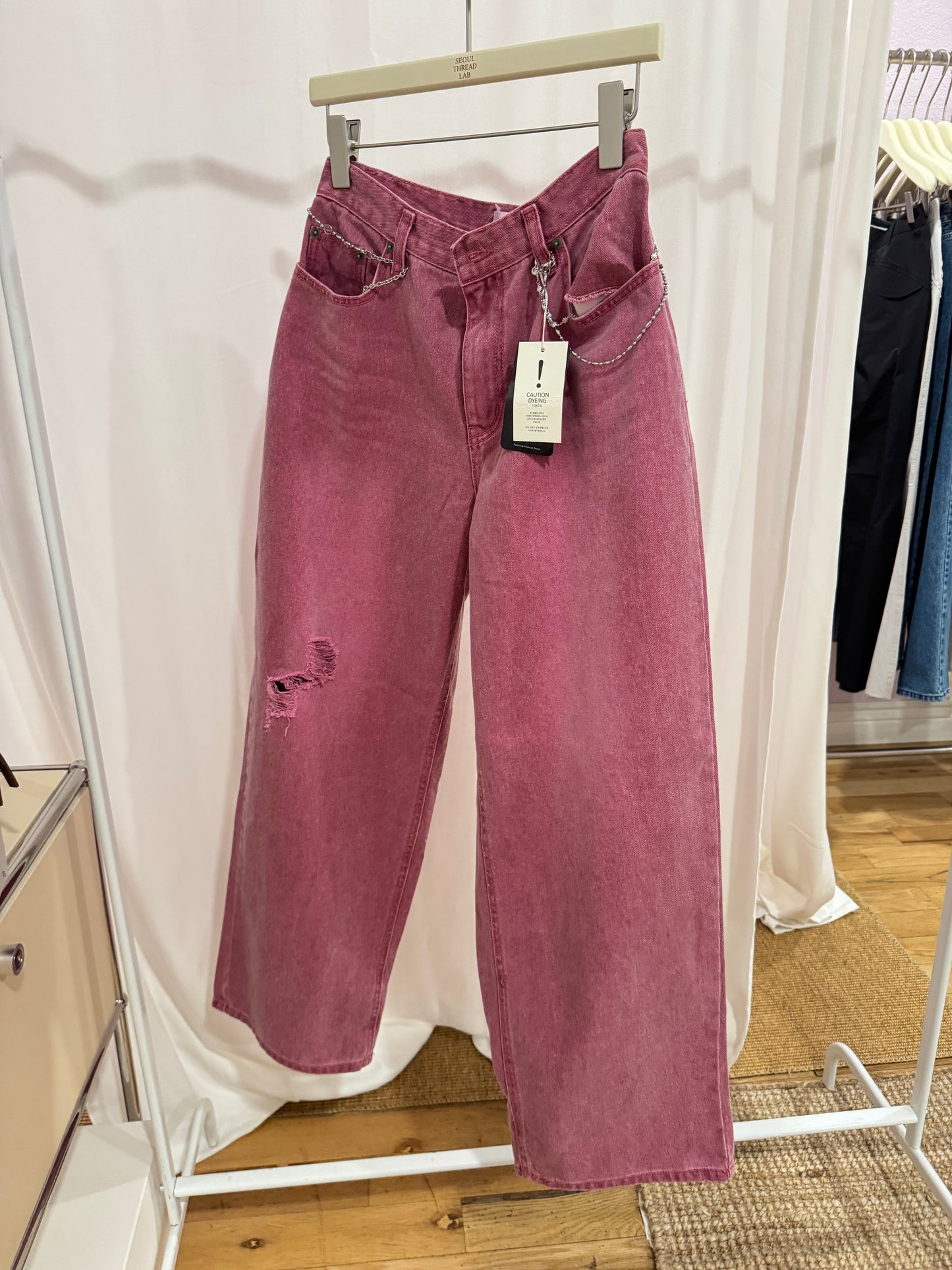 Langer pink denim pants