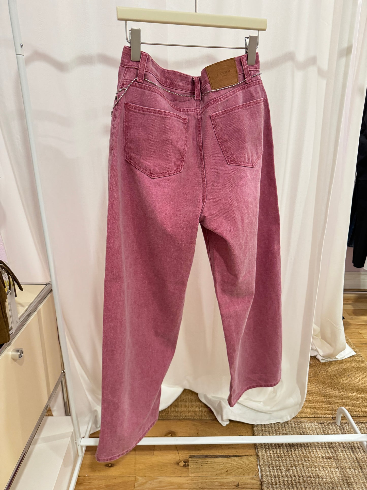 Langer pink denim pants