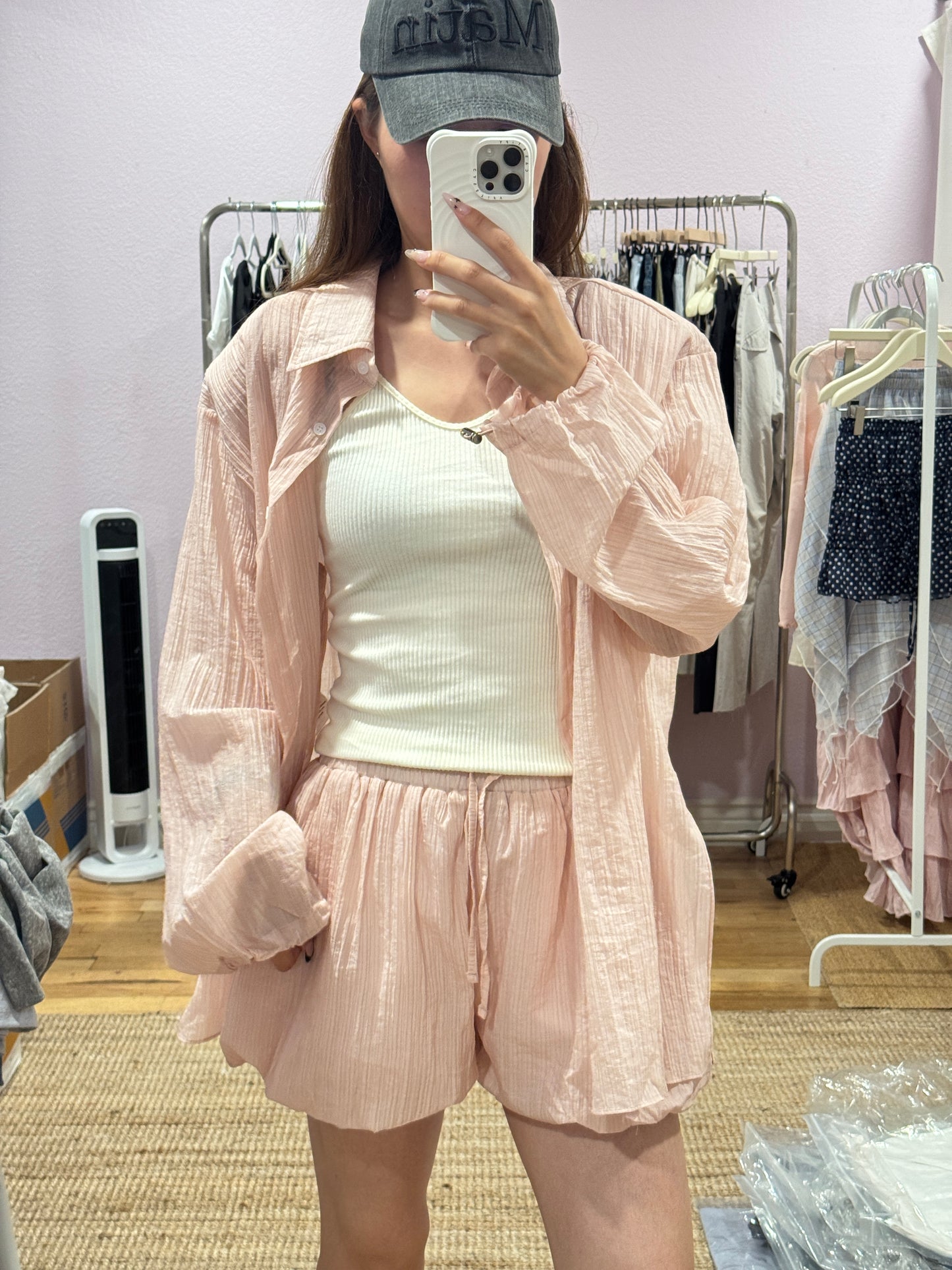Sheer Sun-Protective Set with Balloon shorts (set)