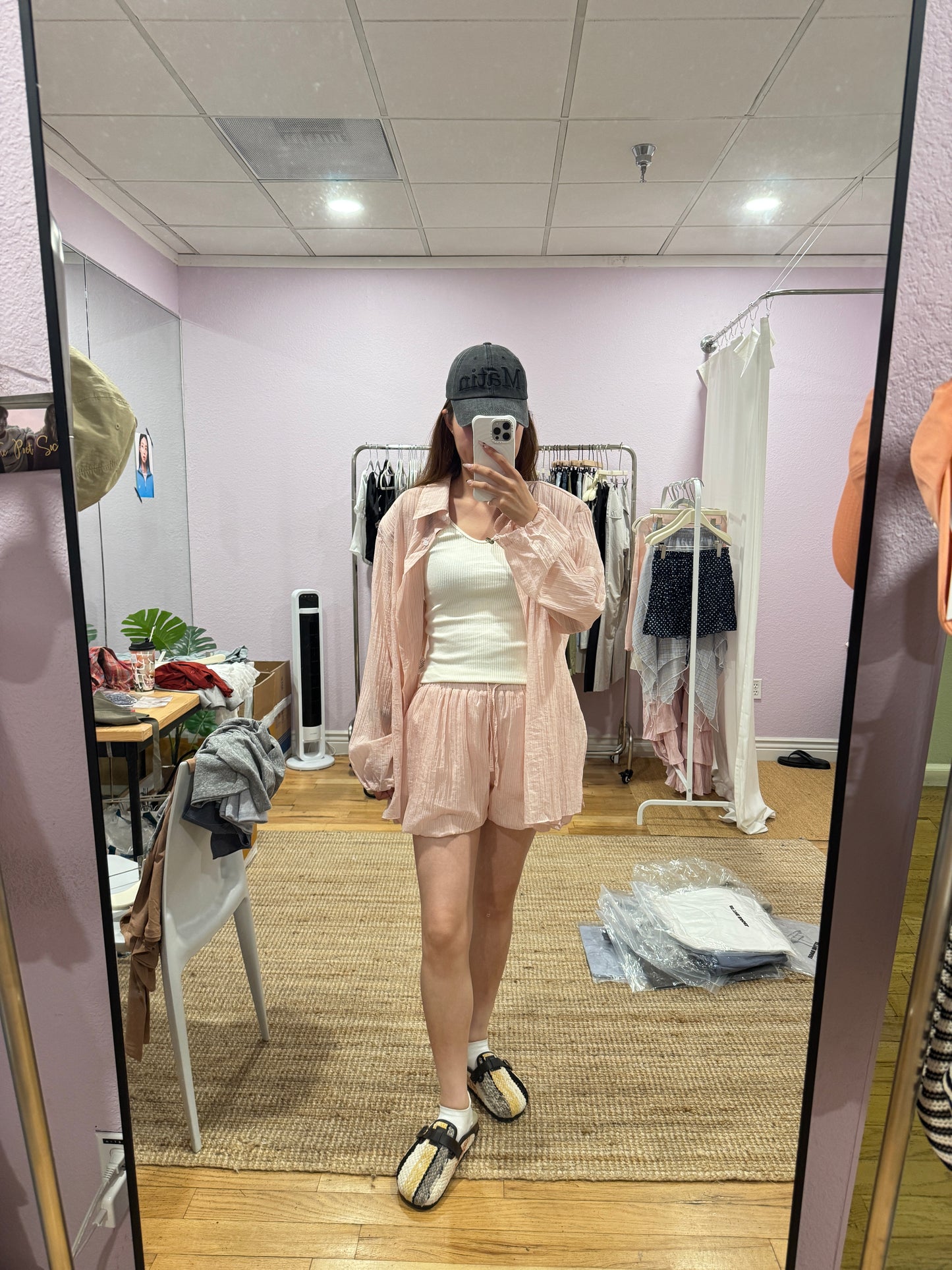 Sheer Sun-Protective Set with Balloon shorts (set)