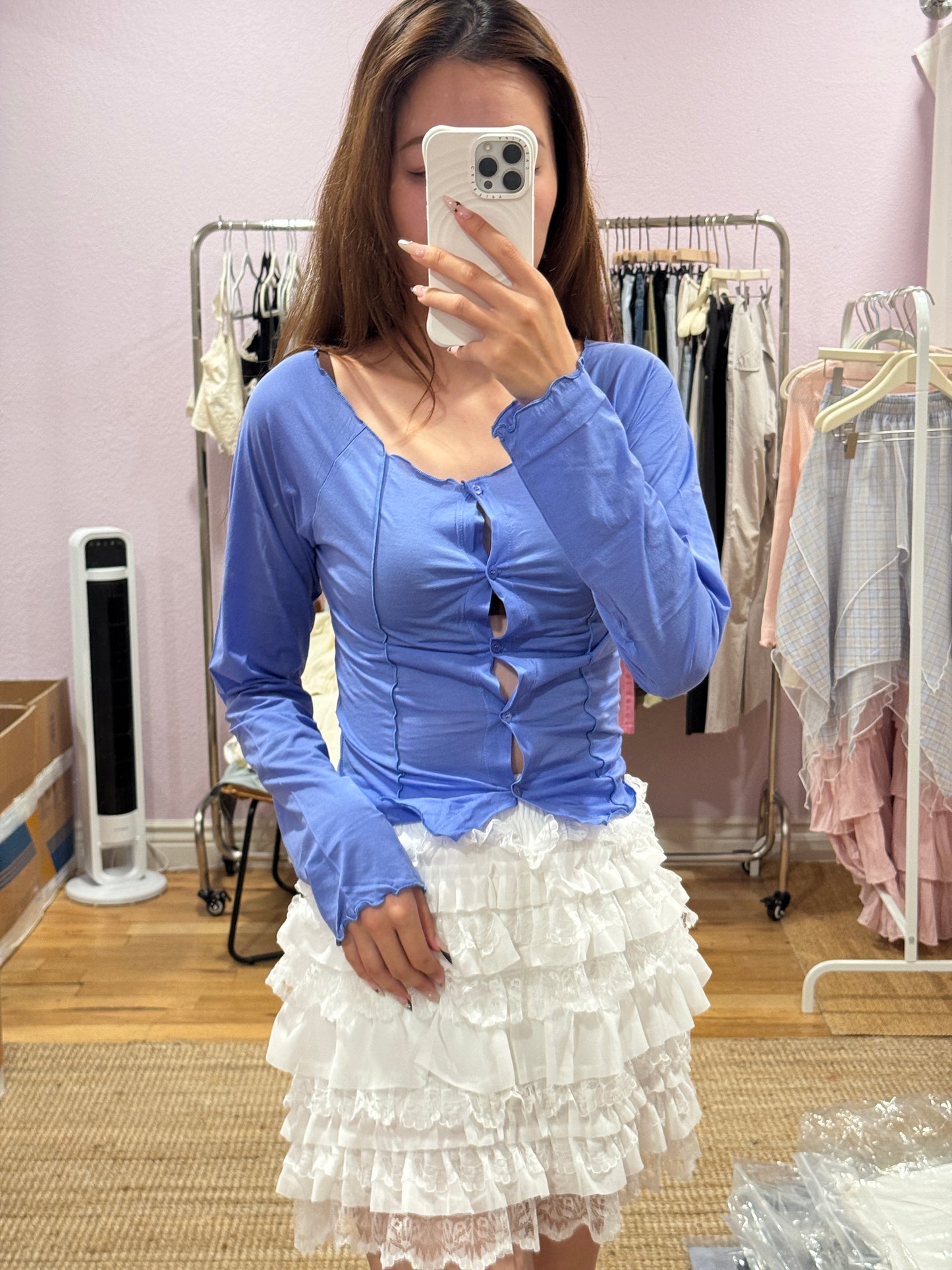 Semi-Sheer Slim Fit Long Sleeve