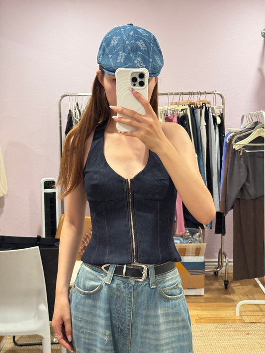 Denim Corset Top
