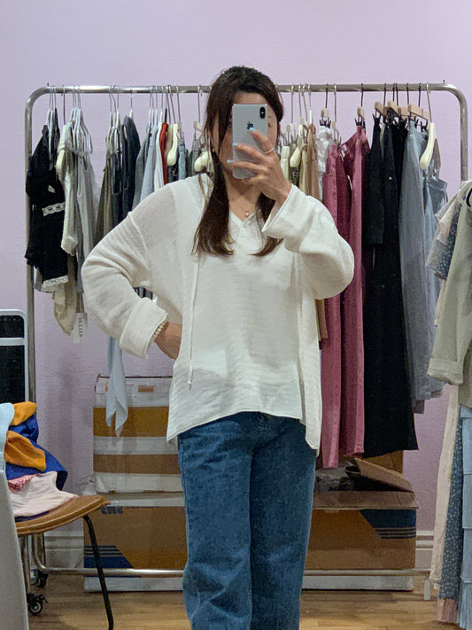 Knitted hoodie