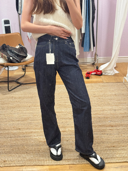 High-waisted cotton pants