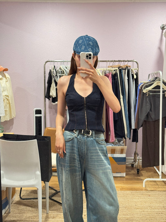 Denim Corset Top